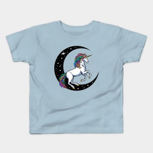 Unicorn With Moon Kids T-Shirt